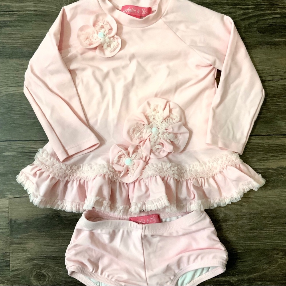 Isobella & Chloe Pink Tankini Swimsuit